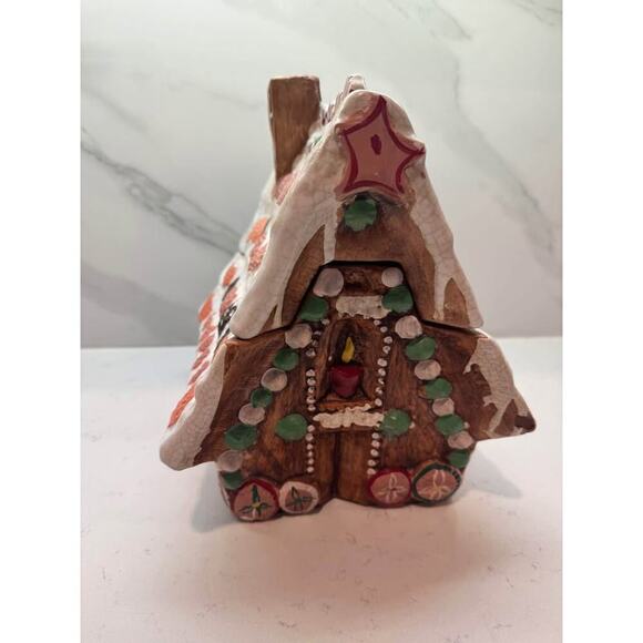 Vintage 1960’s Ceramic Gingerbread House Cookie Jar - Picture 1 of 8